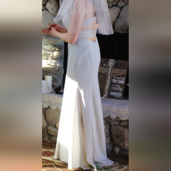 Metallic wedding prom dress - Picture 4 of 16